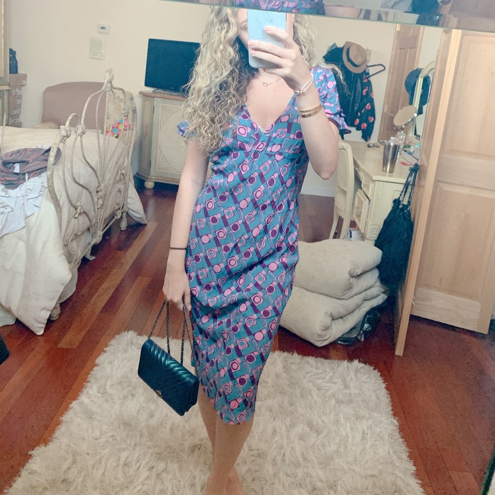 Studio Soleil Midi polka dot dress size Small